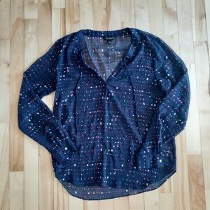 size small sheer Banana republic navy blouse